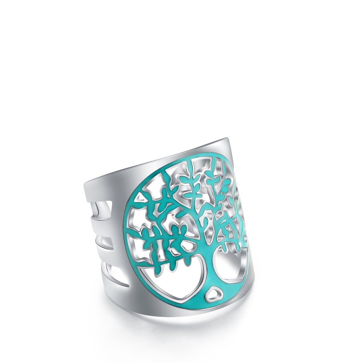 Anello donna – Brand Gioielli – Albero Della Vita Traforato e Smaltato - immagine 2