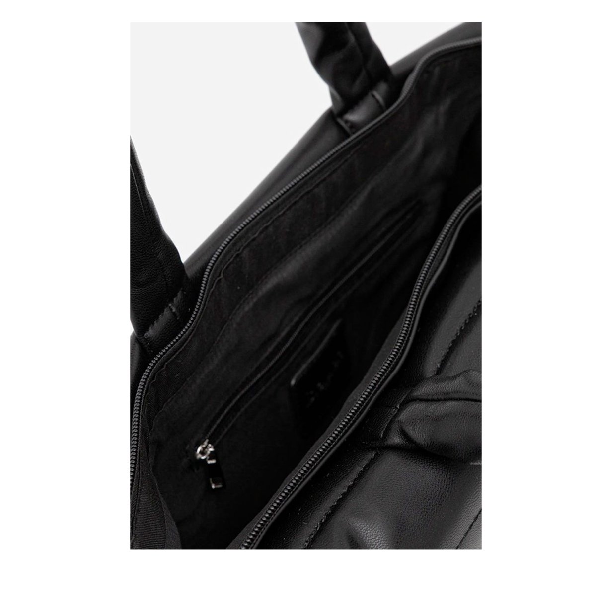 Borsa donna Blauer Shopping Bag trapuntata ad onde Nero DELLA02 - immagine 5