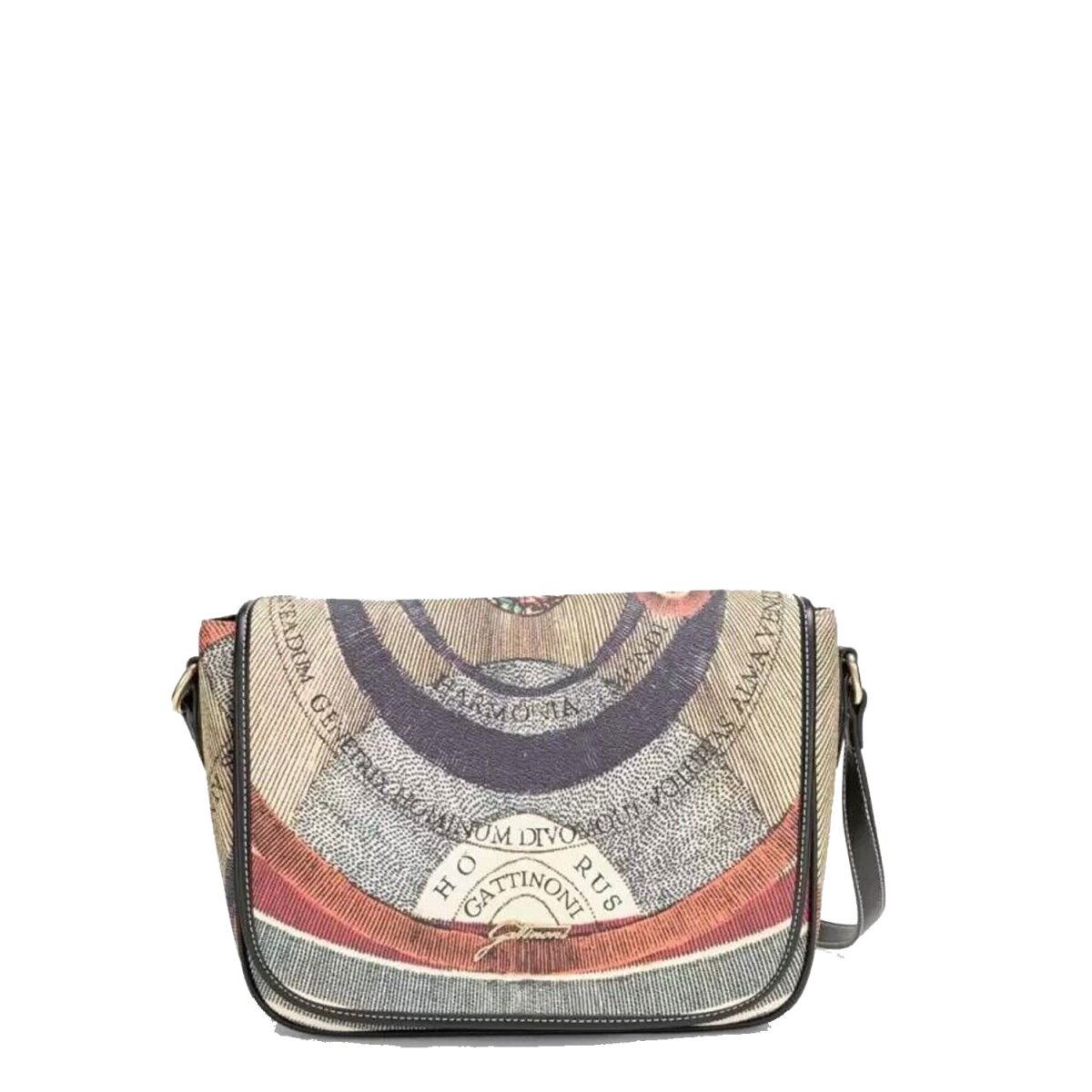 Borsa donna a tracolla – Gattinoni Planetarium – Flap Bag con patta Classico Nero - immagine 2