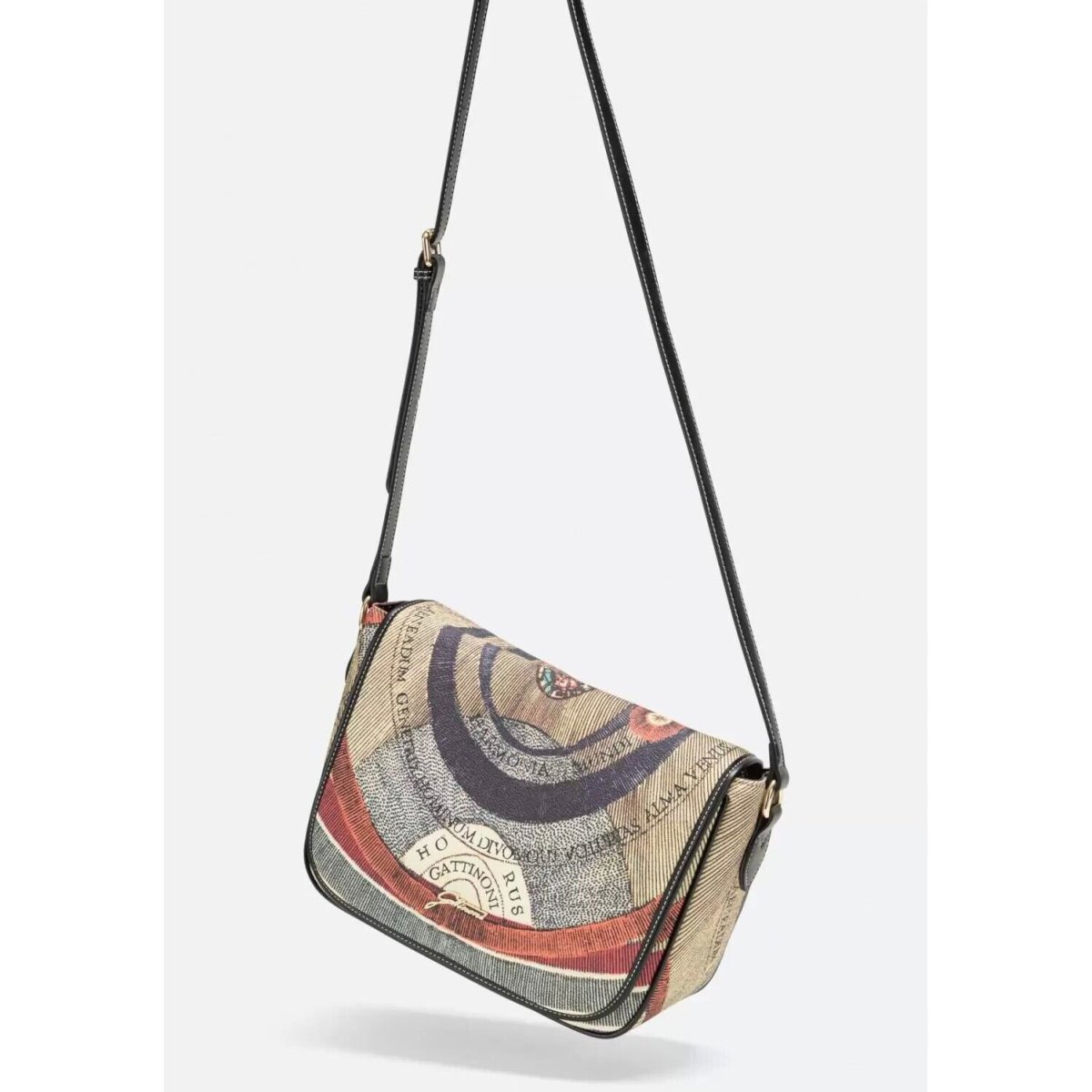 Borsa donna a tracolla – Gattinoni Planetarium – Flap Bag con patta Classico Nero - immagine 5