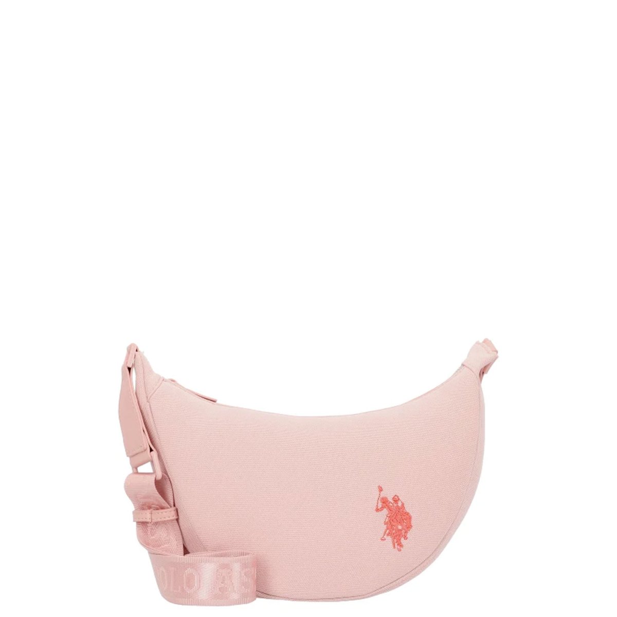 Borsa donna Tracolla U.S. Polo Assn. Benton Hobo Piquet Cotone Rosa - immagine 2