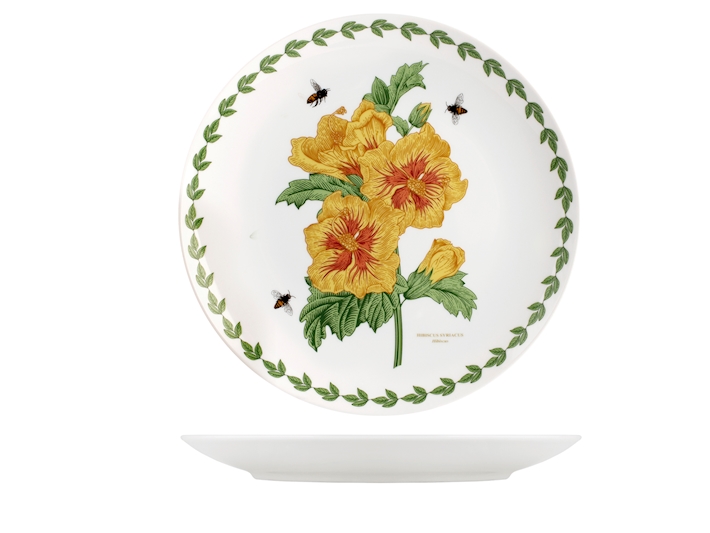 Set 6 piatti piani flowers cm.27 porcellana decorata H&H - immagine 6