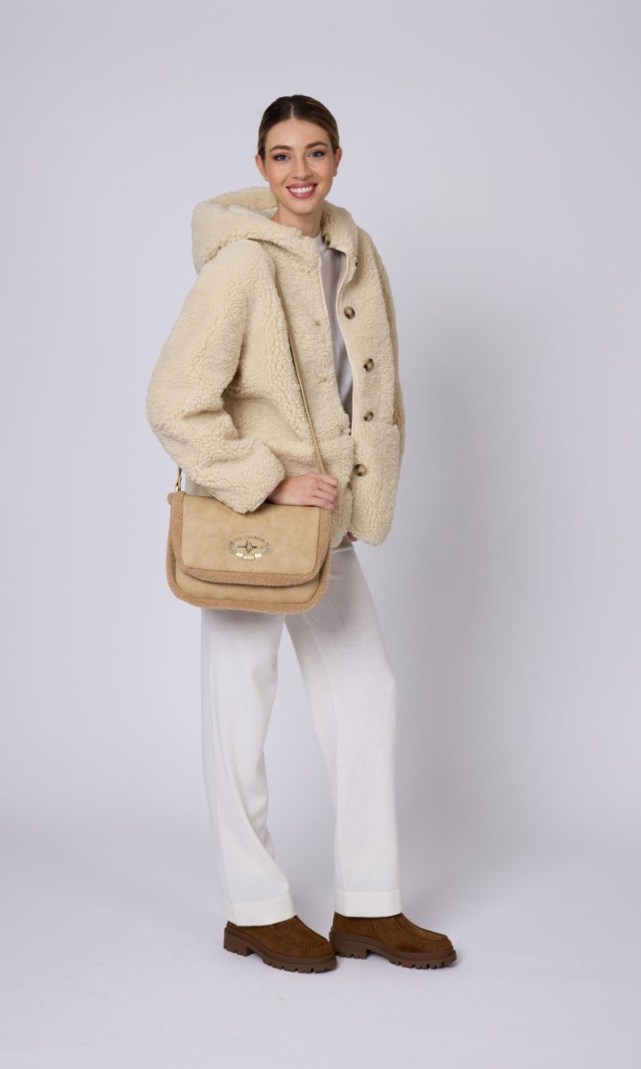 Borsa donna U.S. Polo Assn. Holly Flap Bag Beige - immagine 6