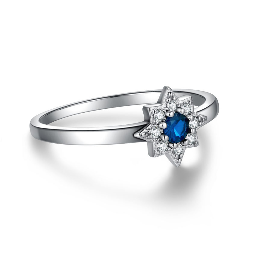 Anello donna in argento con Cristalli Bianchi e Blu – Kadabra Argento – Collezione Luce - immagine 3