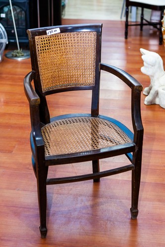 Sedia Capotavola Vintage in Legno Scuro e Paglia di Vienna – 24341 - immagine 3